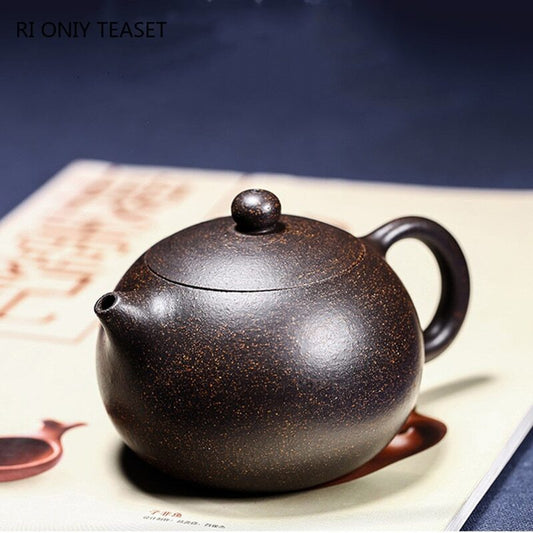 200ml Yixing Purple Clay Teapot Famous Handmade Ball Hole Filter Xishi Tea Pot