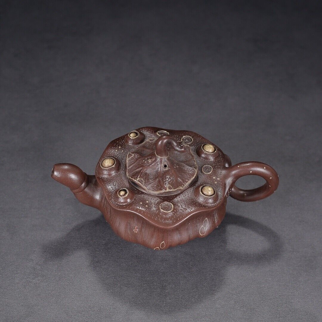 Chinese Yixing Zisha Clay Handmade Exquisite Teapot(莲子 底款:蒋蓉)