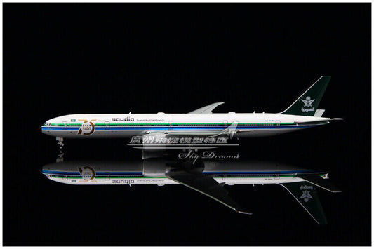 1:400 JC Wings Saudia BOEING 777-300ER Passenger Plane Flap Down Diecast Model