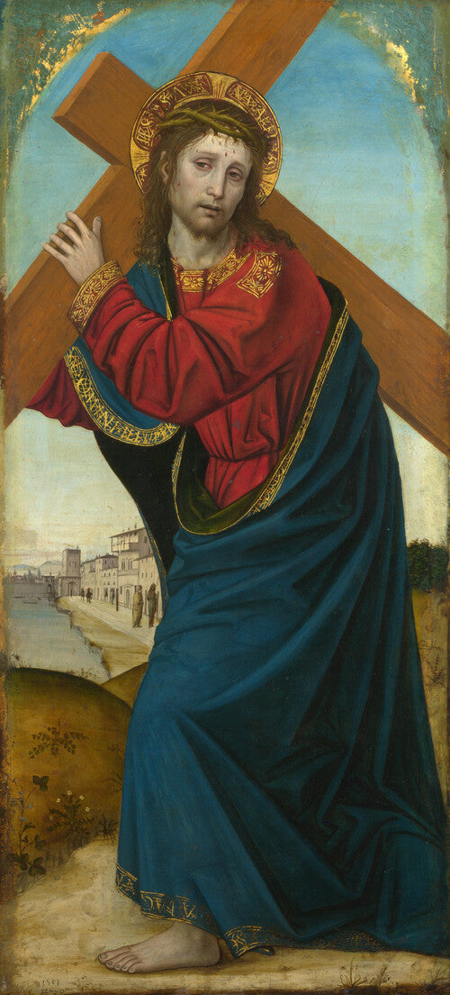 Dream-art Oil painting Jesus Christ-carrying-the-Cross-Ambrogio-Bergognone 36"