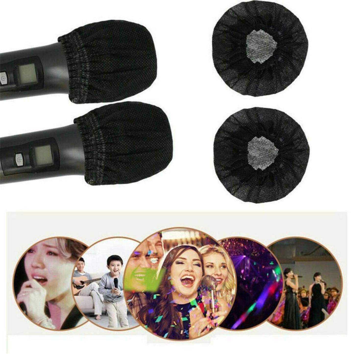 100Pcs Microphone Pop Filter Hygiene Cover Odor Removal Disposable Mike Sponge