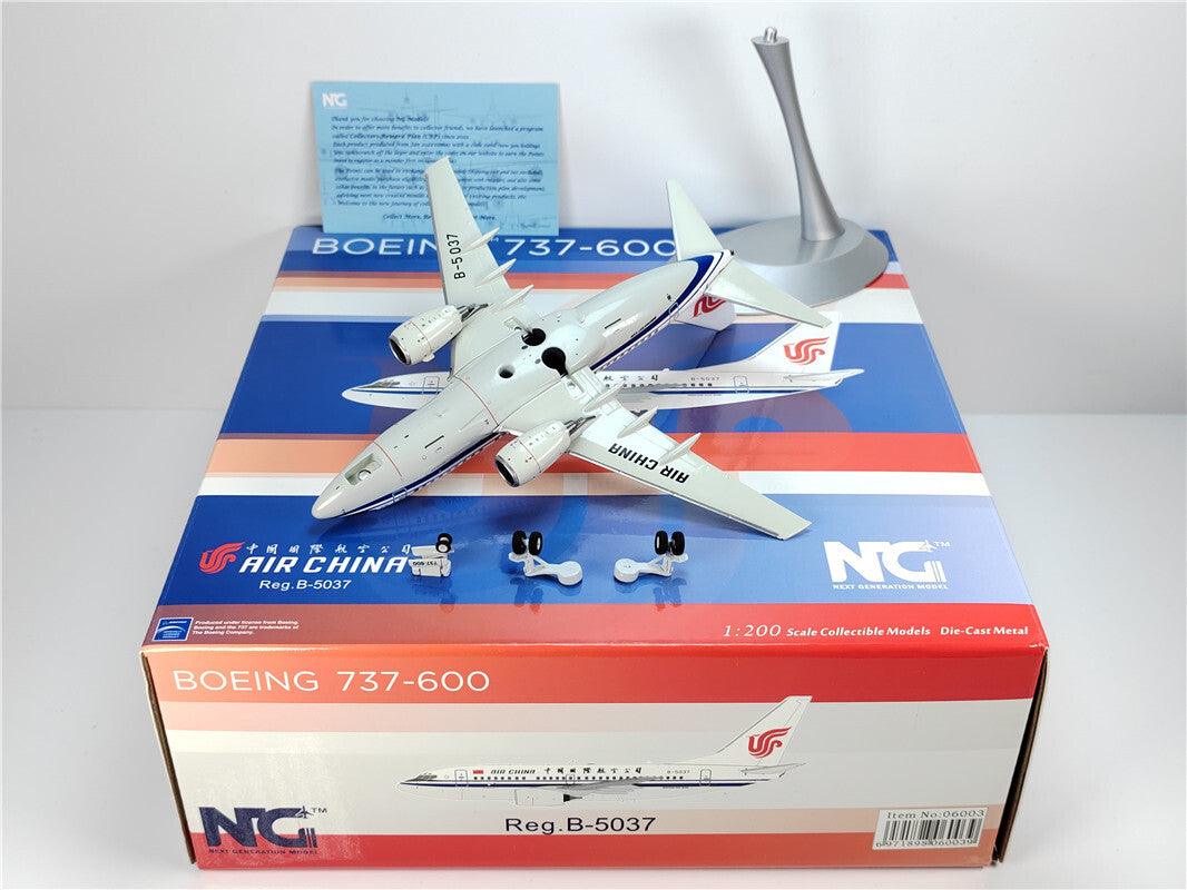 1:200 NG Models Air China Boeing 737-600 B-5037 Diecast Aircraft Model