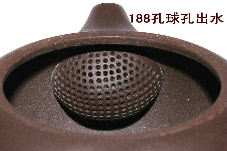 9.5oz Real Yixing Zisha Tea Pot on Sales Ball Shaped Infuser Holes Marked Xishi