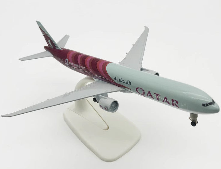 19CM QATAR BOEING 777-300ER A7-BEB Passenger Aircraft Diecast Airplane Model
