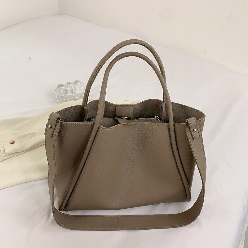 2piece/set Pu Leather Women's Handbags Ladies Tote Women Shoulder Crossbody Bag