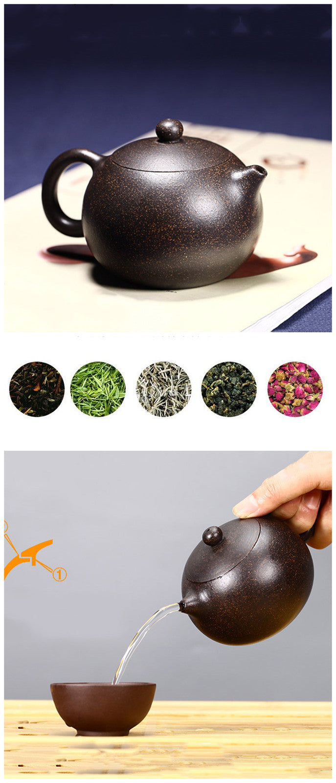 200ml Yixing Purple Clay Teapot Famous Handmade Ball Hole Filter Xishi Tea Pot