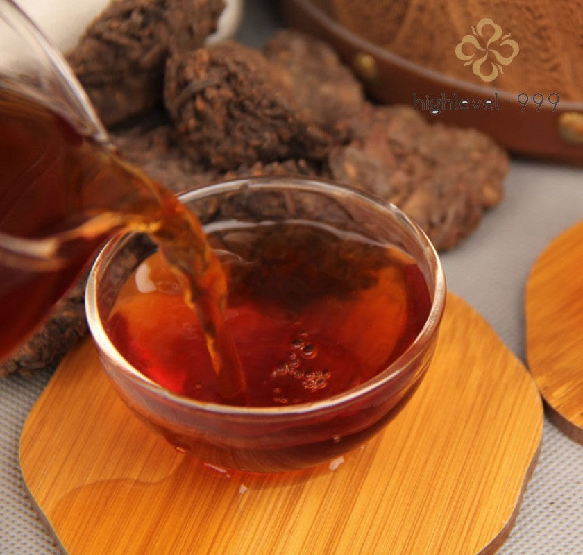 500g Ripe Pu'er Yunnan Menghai 2005 Aged Golden Bud Lao Chatou Loose Tea