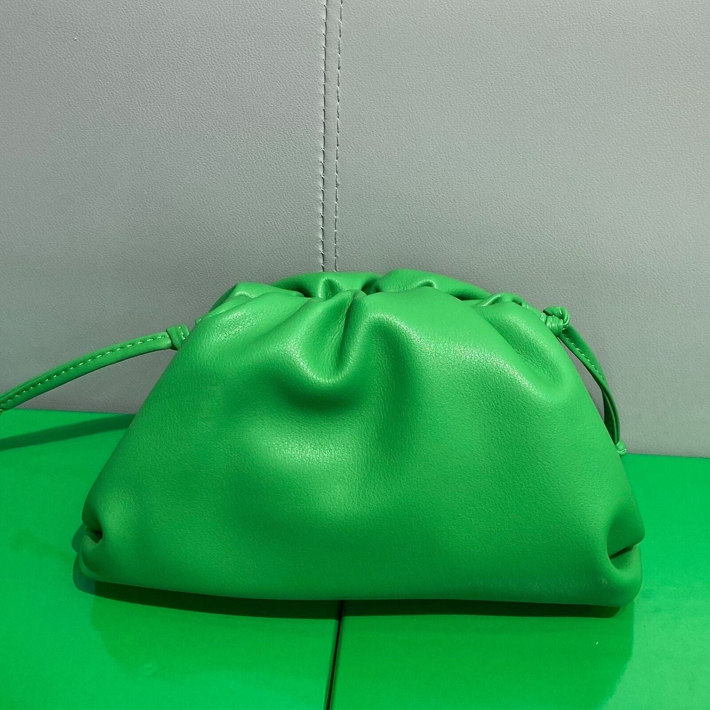 Cow Leather Cloud Bag Shoulder Bag Small Crossbody Dumpling Shape Handbag Clutch