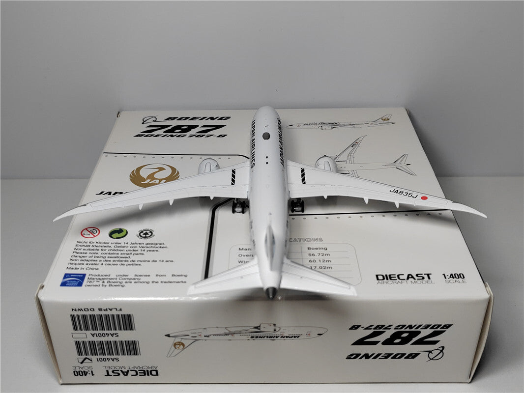 1:400 JC Wings JAL B787-8 Passenger Airplane Diecast Aircraft Model