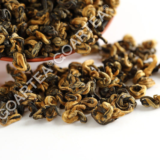 GOARTEA Supreme Yunnan Black Tea Fengqing Dian Hong Dianhong Snail Black Tea-