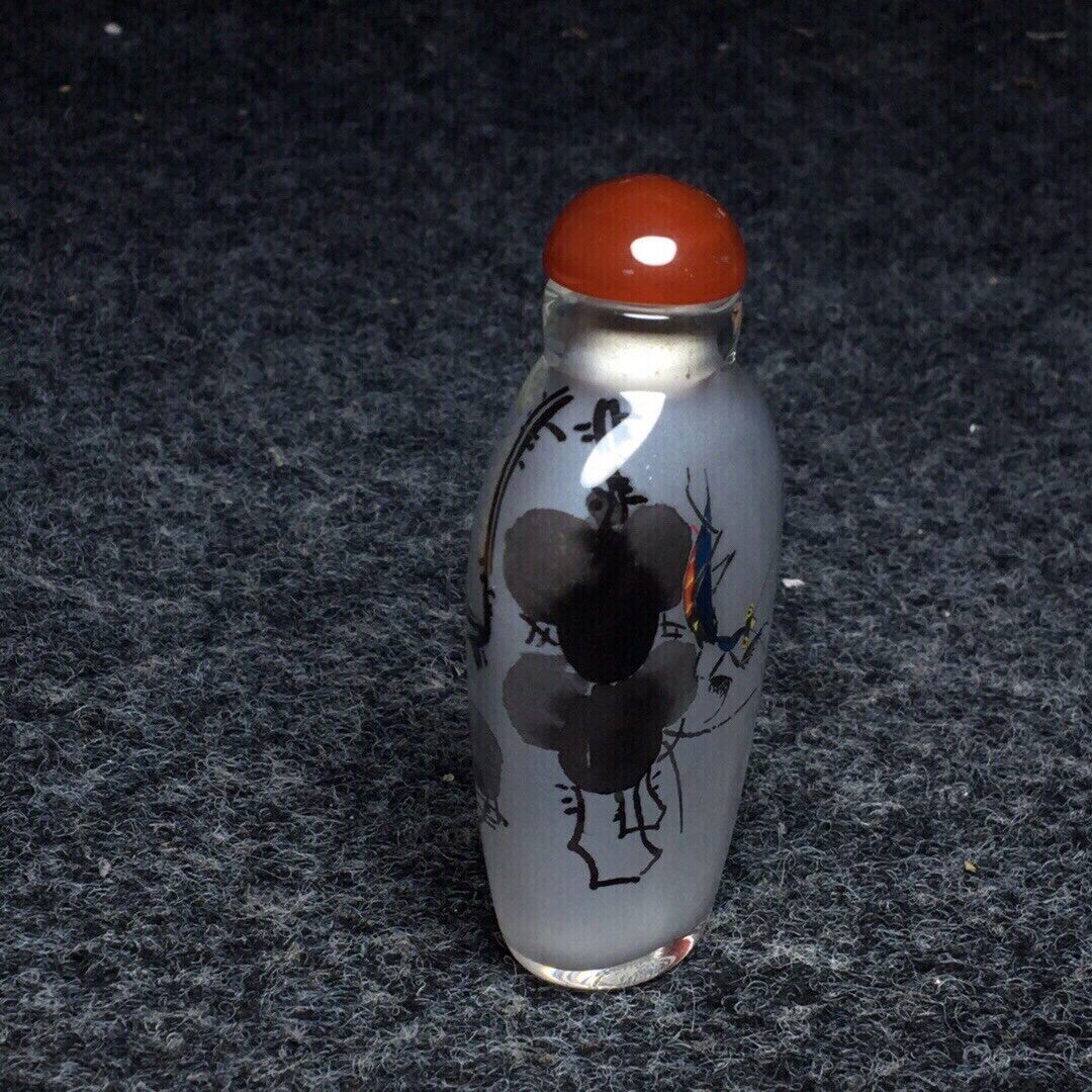Ancient Chinese handmade interior painting ancient glazed snuff bottle