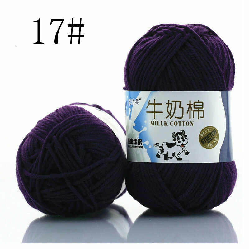 Hot Sale 50g Hand-woven Chunky Yarn Soft Milk Cotton Knitting Baby wool yarn