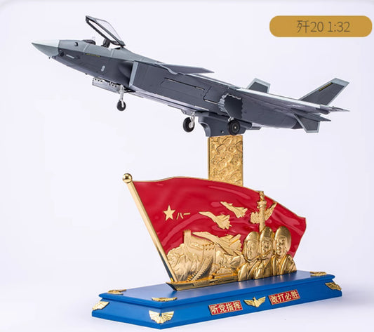 1:32 72CM China J-20 Stealth Fighter Aeroplane Diecast Military Aircraft Model