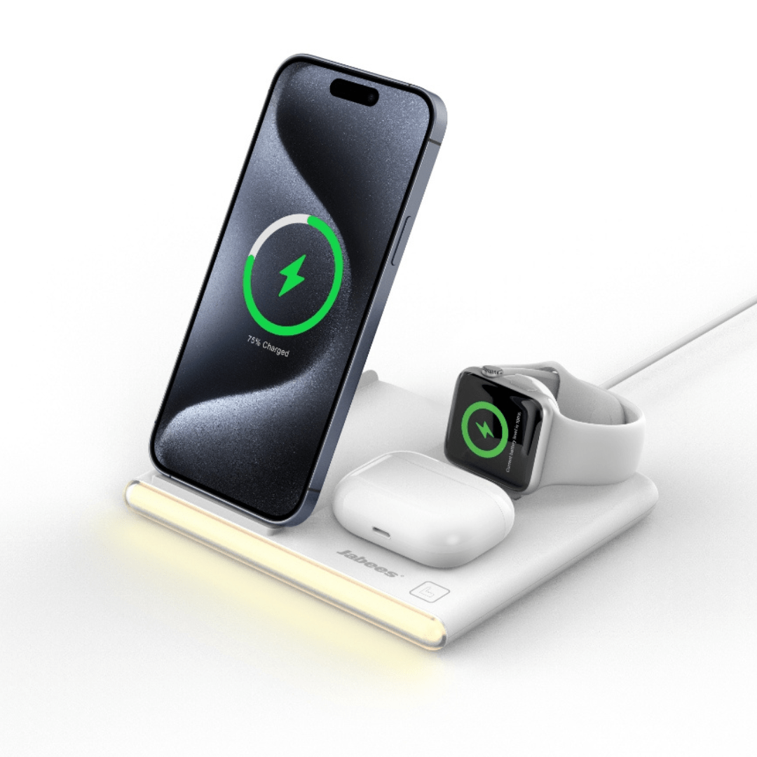 Jabees PowerGlow 4-in-1 Wireless Charging Station - Foldable