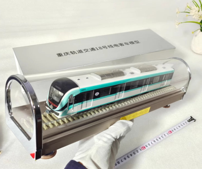 1:68 40CM Chongqin Rail Transit Line 18 Electric Passenger Trains Diecast Model
