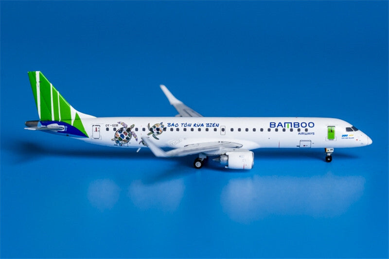 JC Wings Bamboo Airways Save the turtles Livery Emb-190LR OY-GDB 1:400 Model