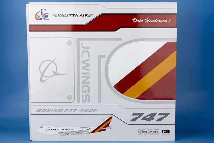 1:200 35CM JC Wings Kalitta Air BOEING 747-400 Passenger Airplane Diecast Model