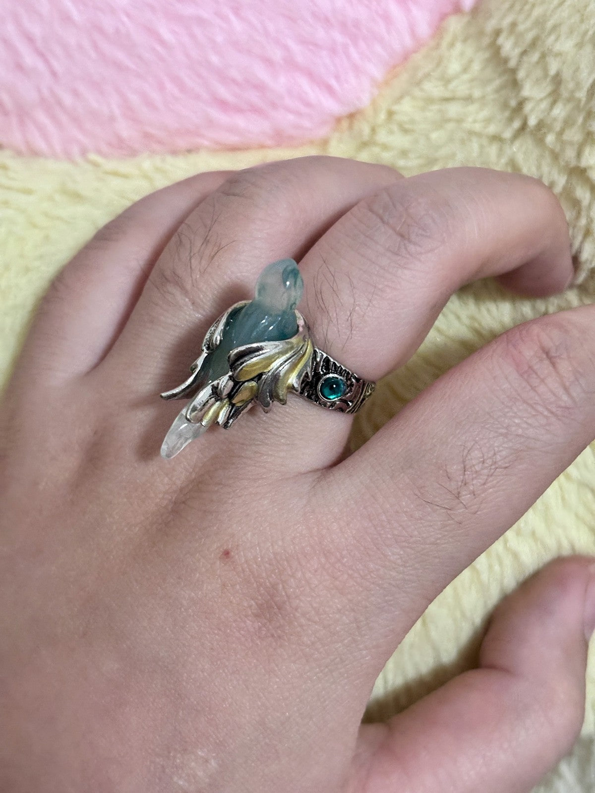 Flying Bird Open Ring Retro Chinese Style Adjustable Finger Ring