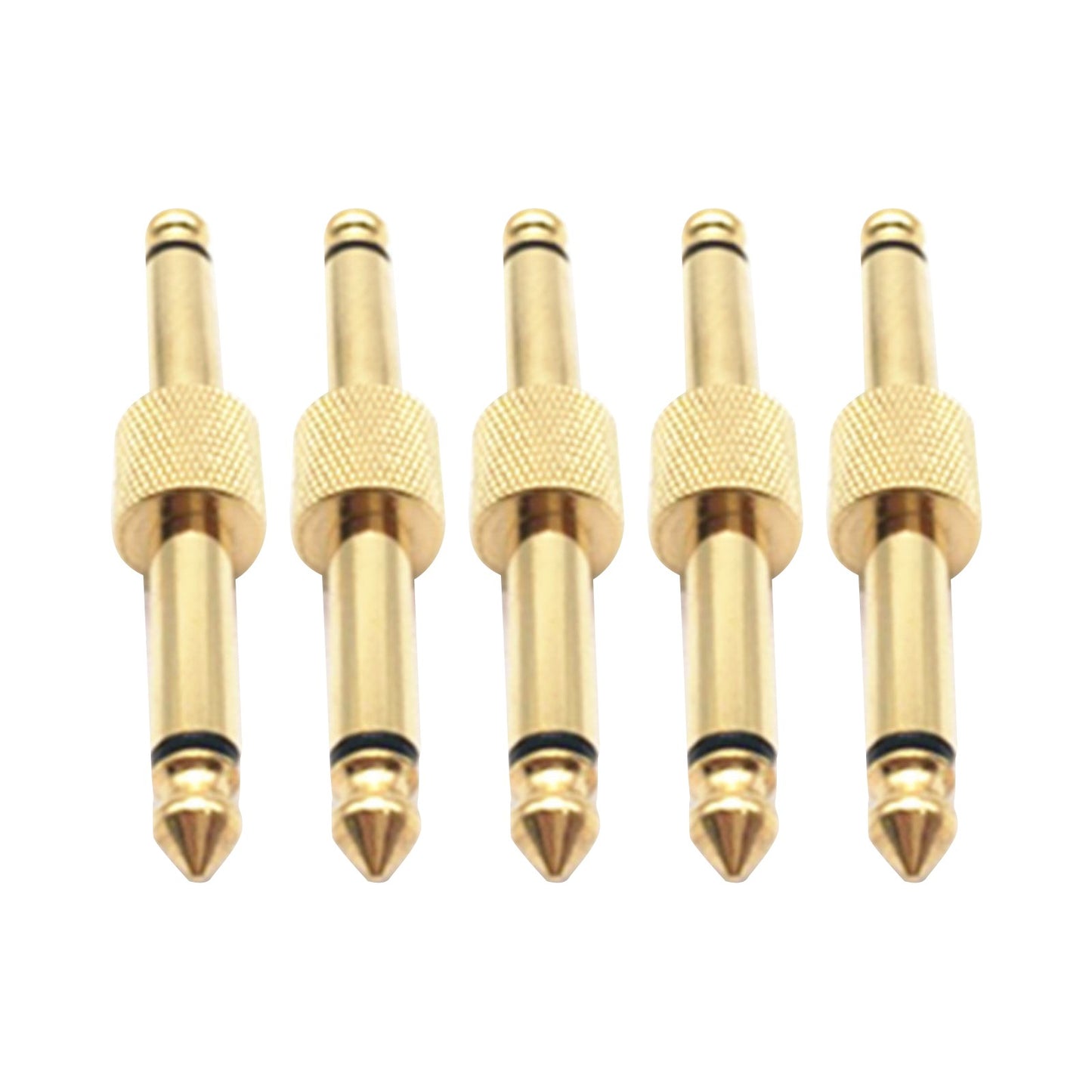 5PCS New 6.35mm male to male Mono audio adapter With gold plated design