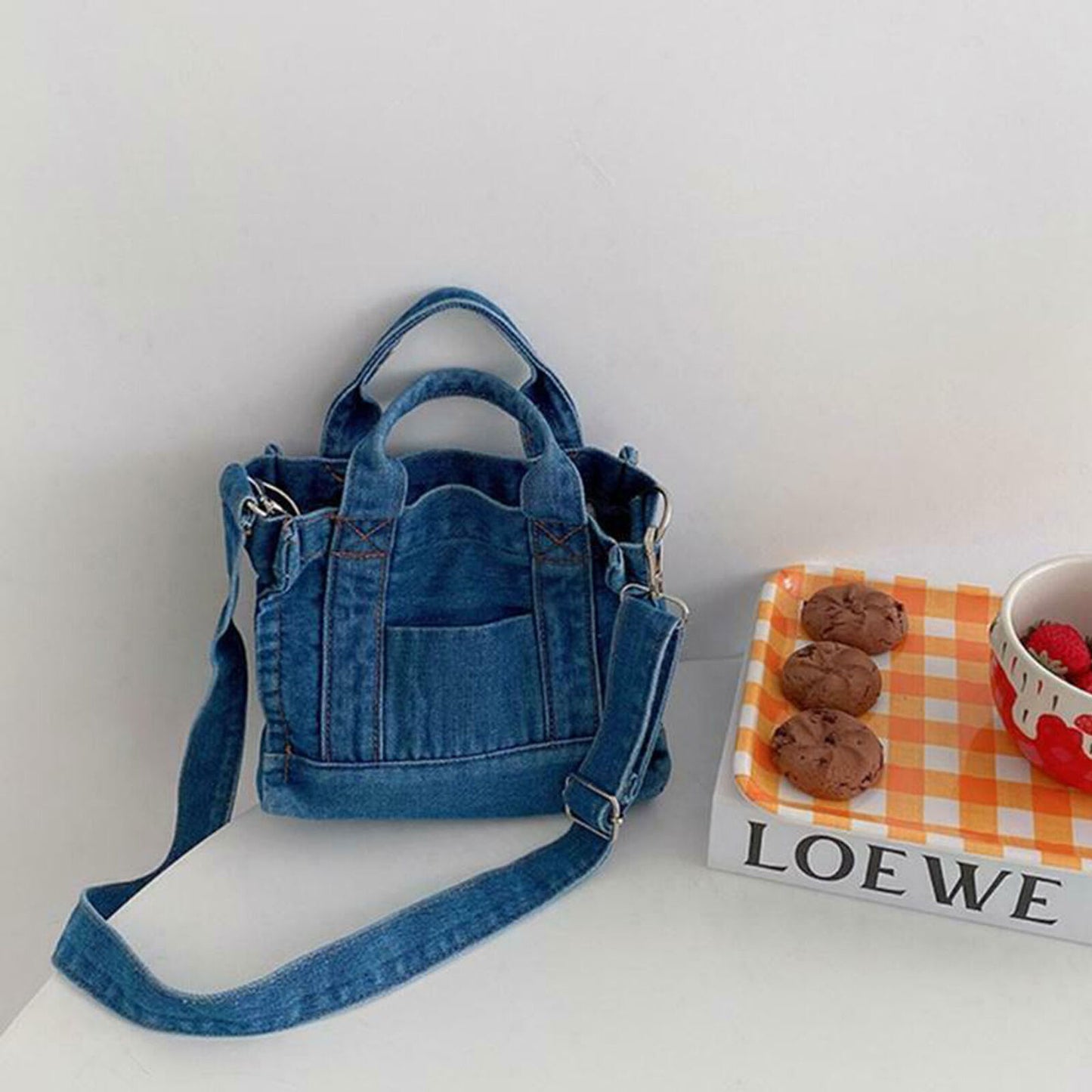 Women Denim Handbag Shoulder Lady Crossbody Bag Tote Messenger Satchel Purse US
