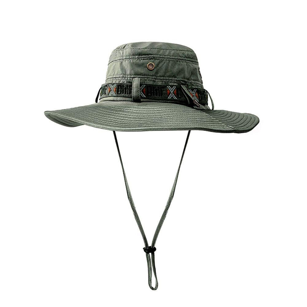 Bucket Hat Cap Cotton Fishing Boonie Brim visor Men Sun Safari Summer Camping