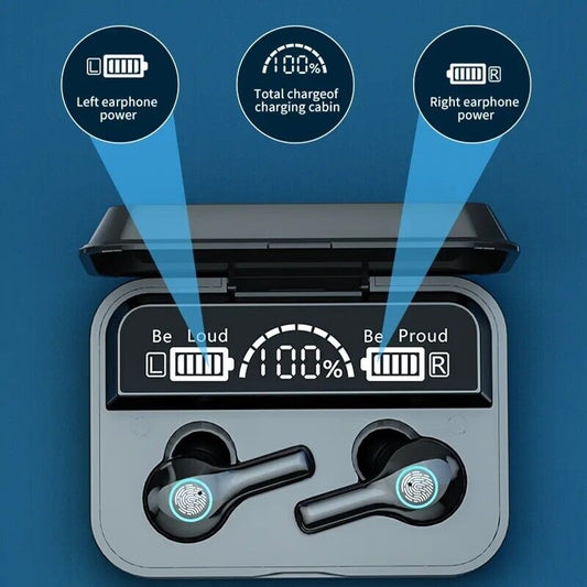 Bluetooth 5.1 Wireless Headset TWS Earphones Stereo Headphones Earbud Waterproof