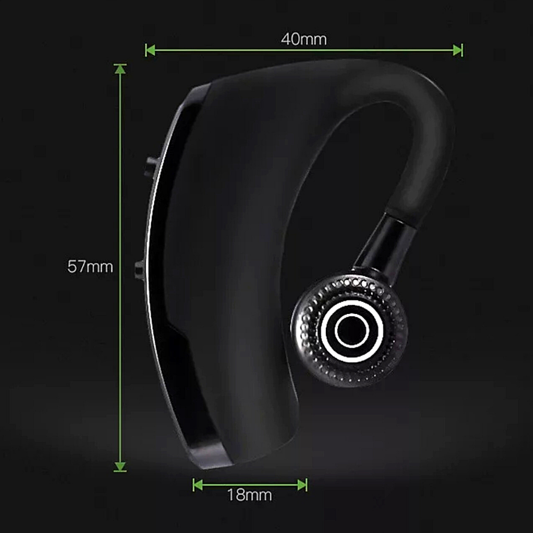 Bluetooth 5.0 Earpiece Wireless Headset Noise Cancelling Earbuds Driving Trucker