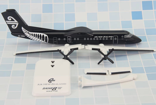 26CM 1:100 Risesoon Air New Zealand Dash 8-300 Plane ABS Plastic Airplane Model