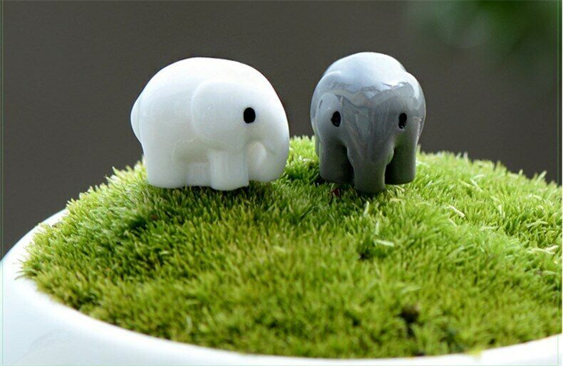 Mini 5pcs Elephant Fleshy Decoration Supplies Moss Micro Landscape Deco Creative