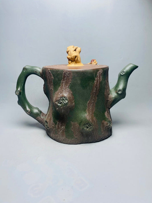 l-0Chinese Yixing Zisha Clay Handmade Exquisite Teapot (灵猴 底款:燕亭)