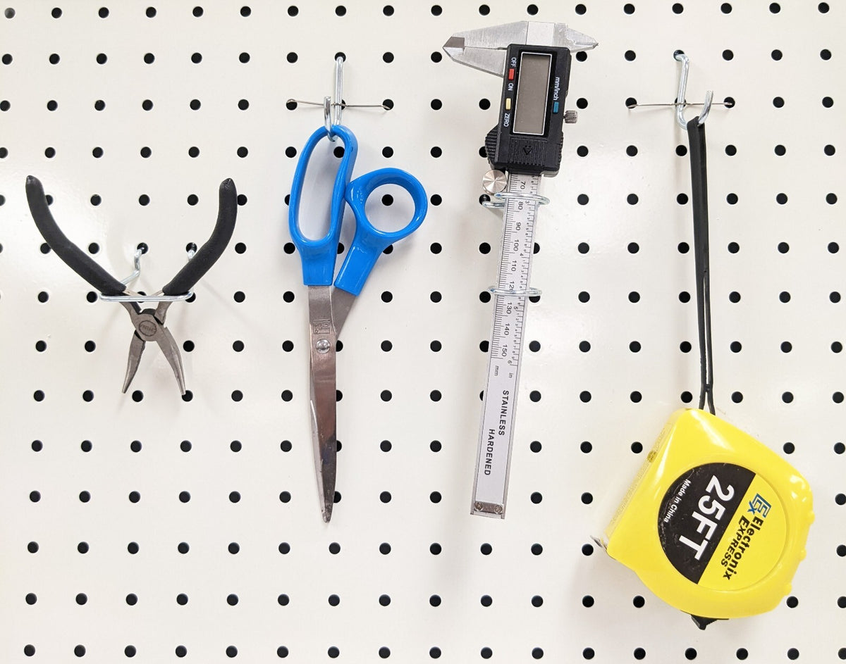 80 Piece Pegboard Hooks and Holders - Includes Straight, Curved, and Angled H...