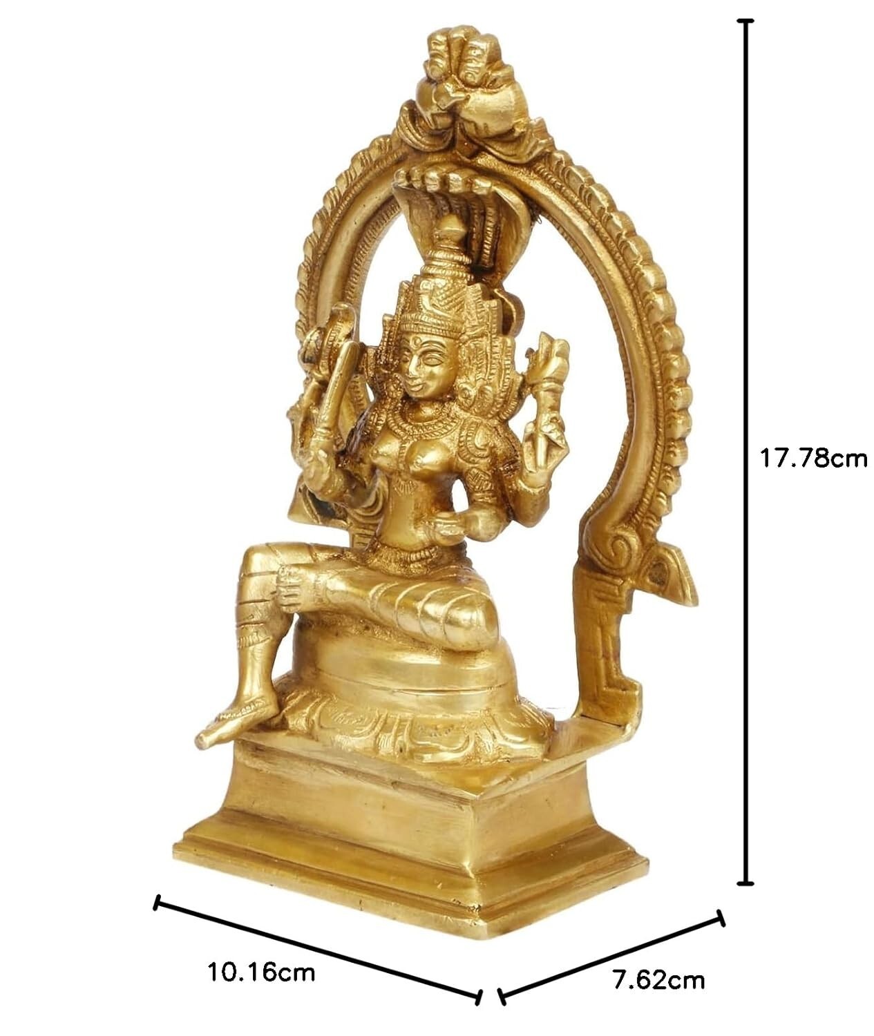 Hindu God Lord Brass Parvati Uma Idol Sitting On Throne Idol Statute Figurine