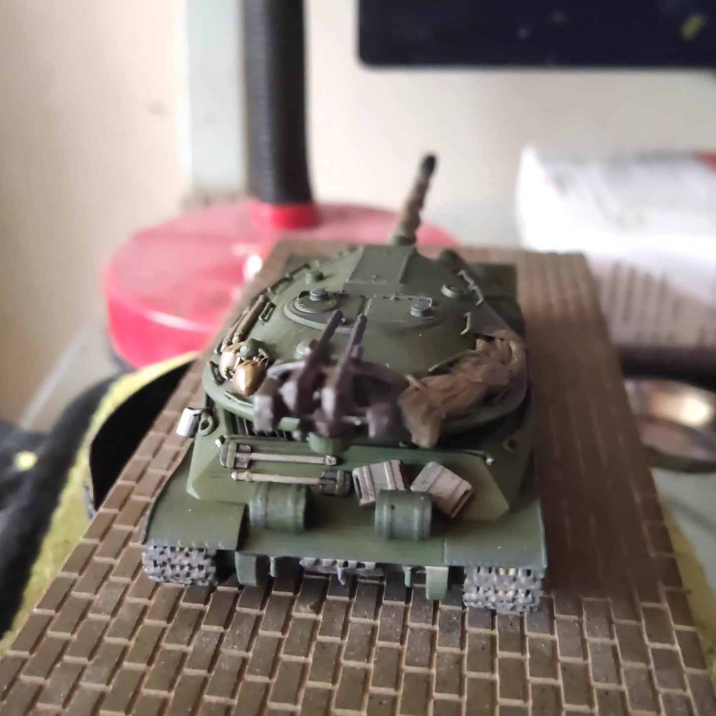 Homemade 1/72 705A Heavy Military Tank Finished Model Painted Ornament Toys