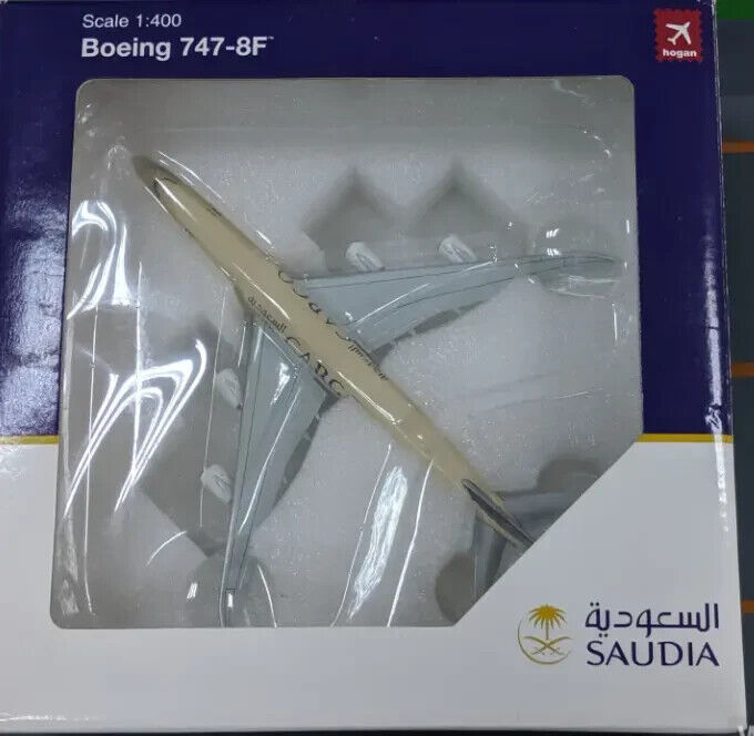 1:400 Hogan SAUDIA CARGO BOEING 747-8F Airfreighter Plane Diecast Aircraft Model