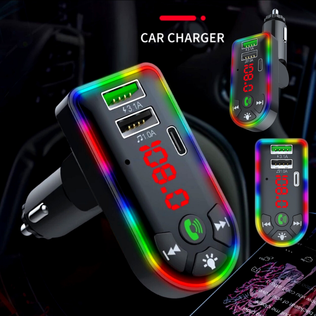 Transmisor De Audio FM Para Auto Bluetooth 5.0 USB Receptor Radio For Carro