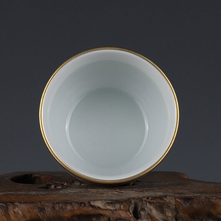 125ML Chinese Porcelain Jingdezhen Colour Enamel Pine Crane Pattern Tea Cups