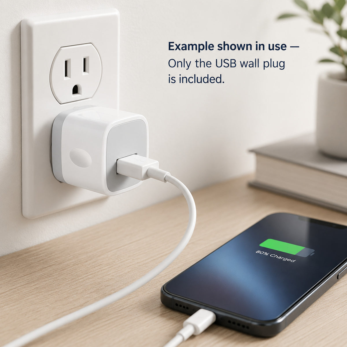 USB Wall Plug, 1A 5V Single Port Wall Charger Power Adapter Cube Block Box fo...