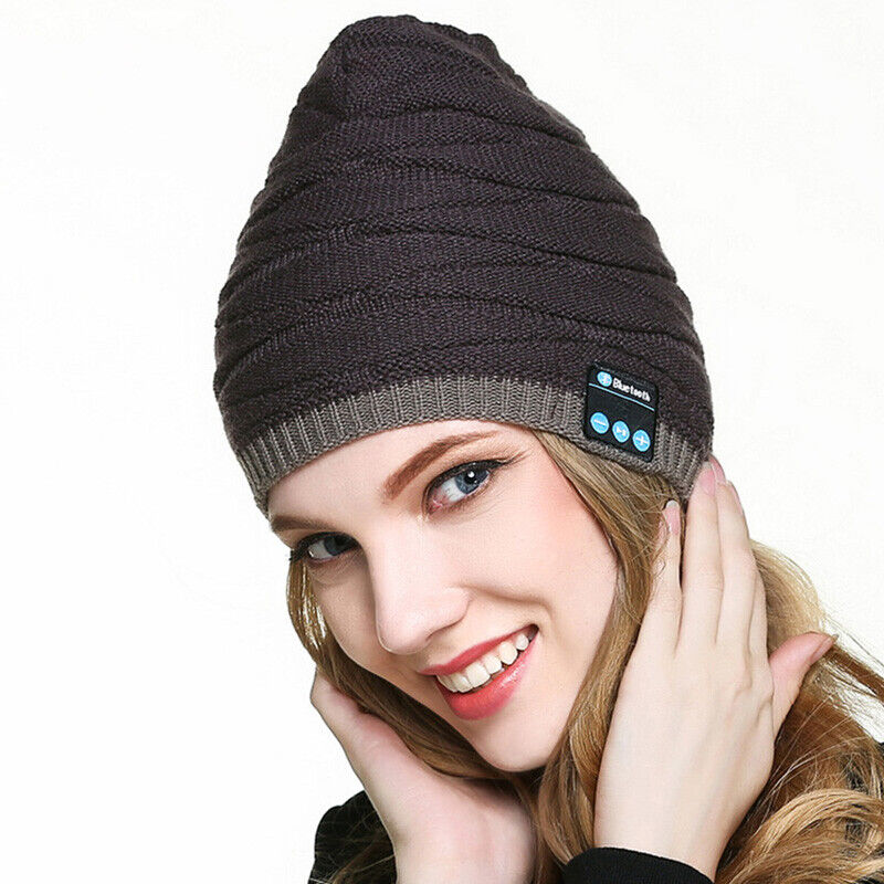 Bluetooth 5.0 Headset Wireless Headphone Warm Smart Music Beanie Hat Cap speaker
