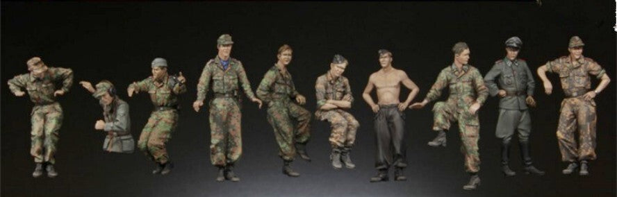 1/35 resin figure model 10 German tank soldiers unassembled unpainted