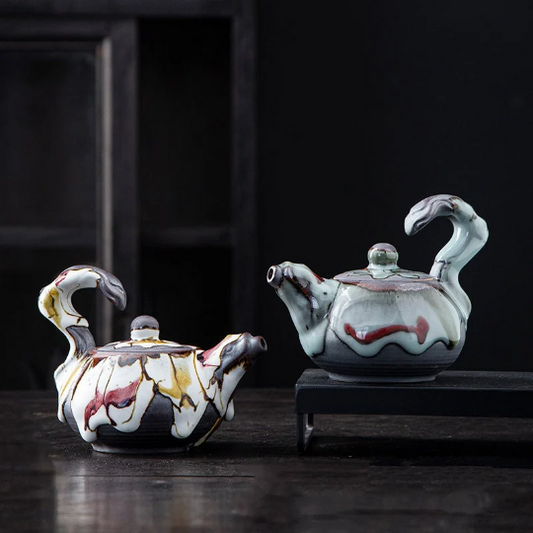 Unique Shinoyaki Ceramic Teapot Handcrafted Tea Pot 160ml