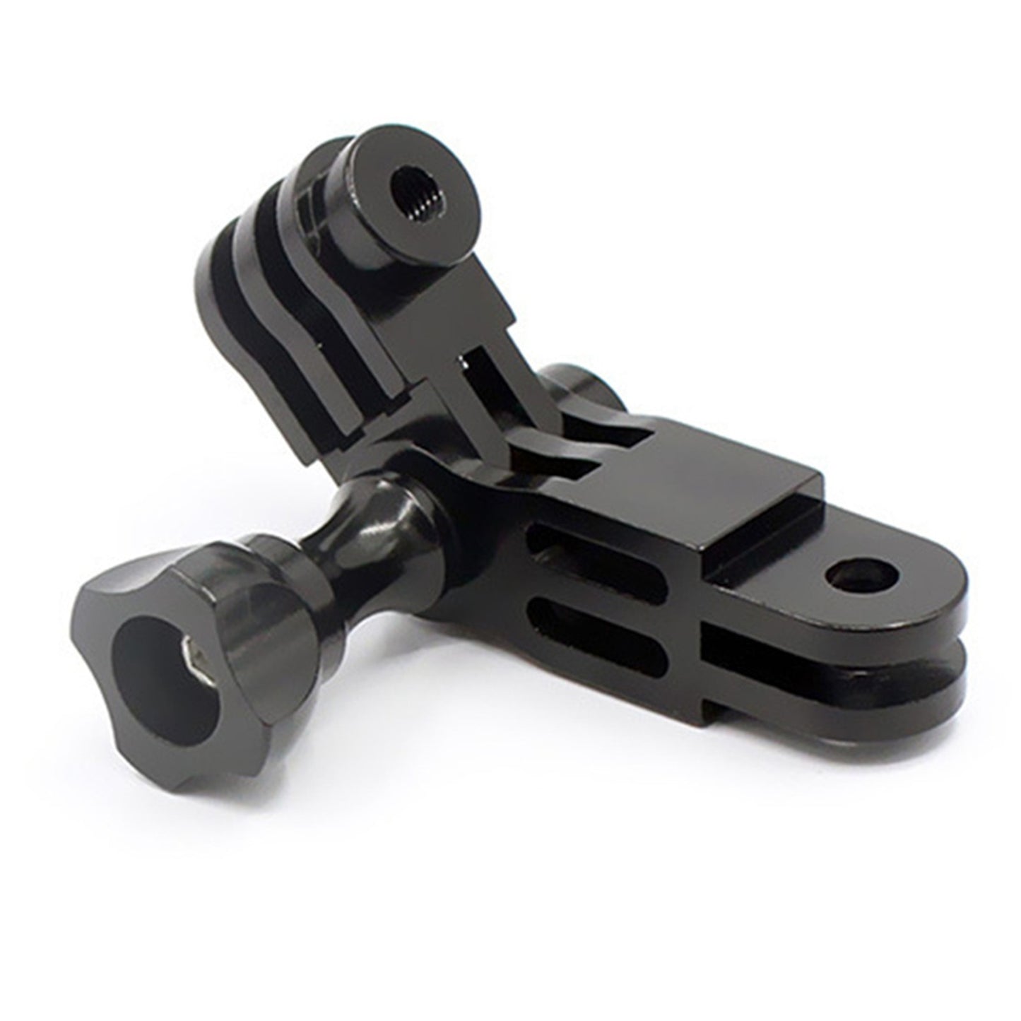 Black 3 Way Adjustable Pivot Arm Alloy Adapter Replacement Parts For Gopro