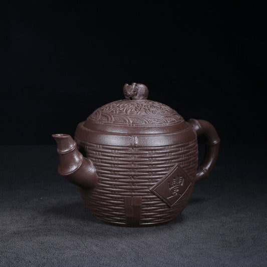 Chinese Yixing Zisha Clay Handmade Exquisite Teapot (五谷丰登 底款:汪寅仙)