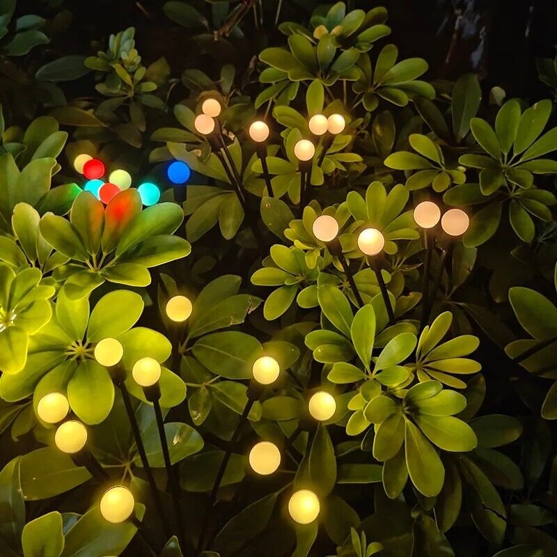 Lampara de Luciernaga 8 Led Solar Impermeable Luz para Exteriores Jardines Casa