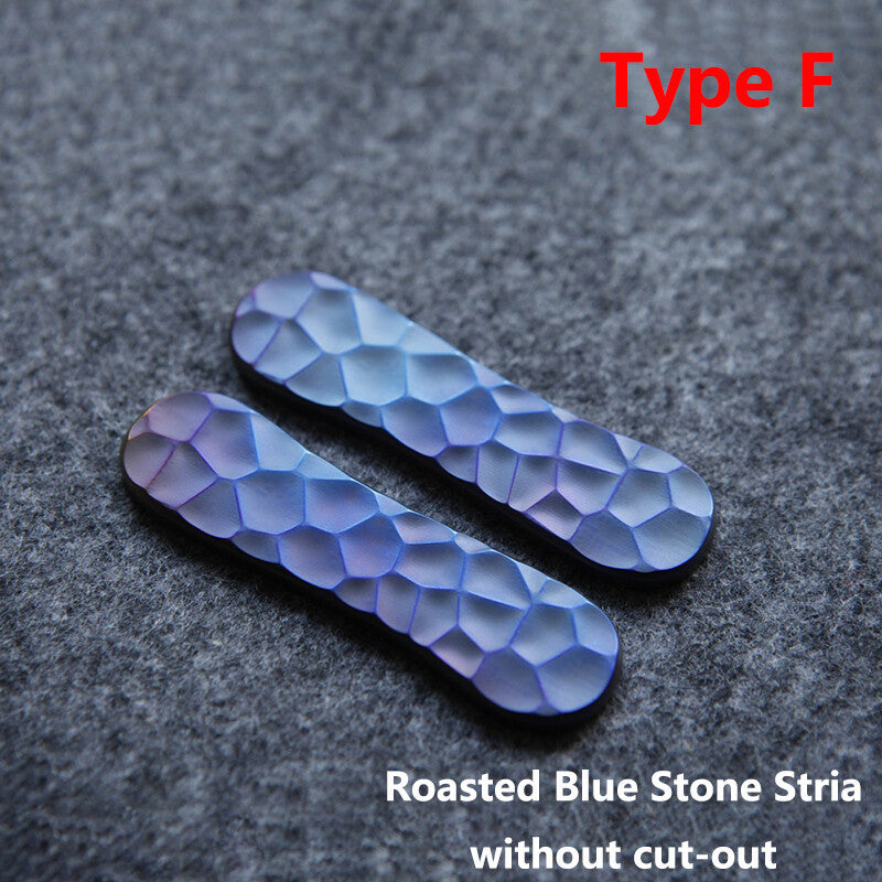 1 Pair DIY Titanium Alloy Knife Scales Handle Patches for 65mm Wenger Swiss