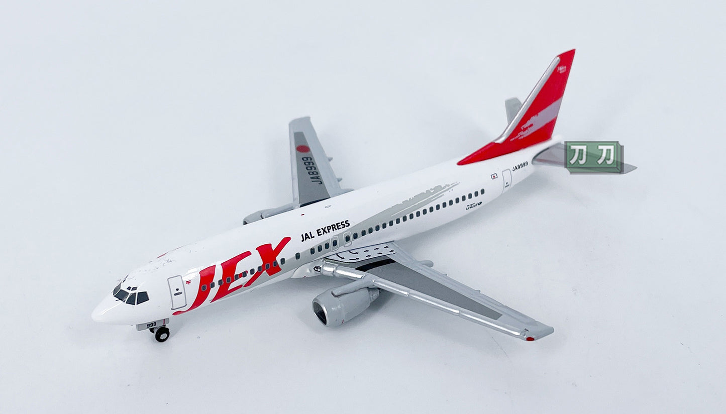 2PCS 1:400 JAL JEX BOEING 737-400 Plane Airplane Diecast Aircraft Model