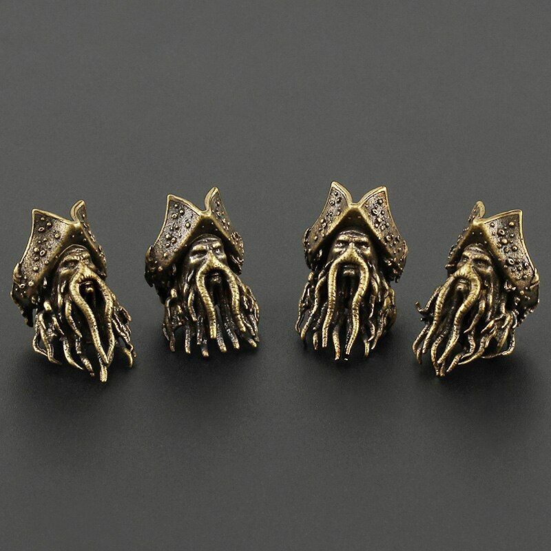 Octopus Knife Beads Copper Pendant Brass Paracord Accessories Caribbean Pirates