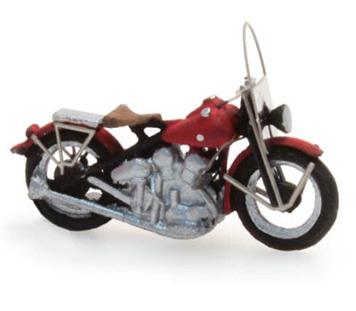 ARTITEC WWII for WLA US Motorcycle Liberator RED 1/87 FINISHED MODEL Motorcycle