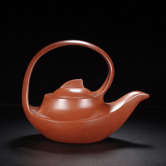 Chinese Yixing Zisha Clay Handmade Exquisite Teapot(曲壶 【底款】汪寅仙)