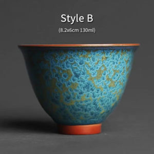 Novelty Ceramic Tea Cup Blue Ceramic Kung Fu Tea Cup