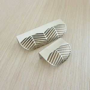Brass Gold Leaf Design Cabinet Handles Invisible Drawer Pulls Cabinet knobs